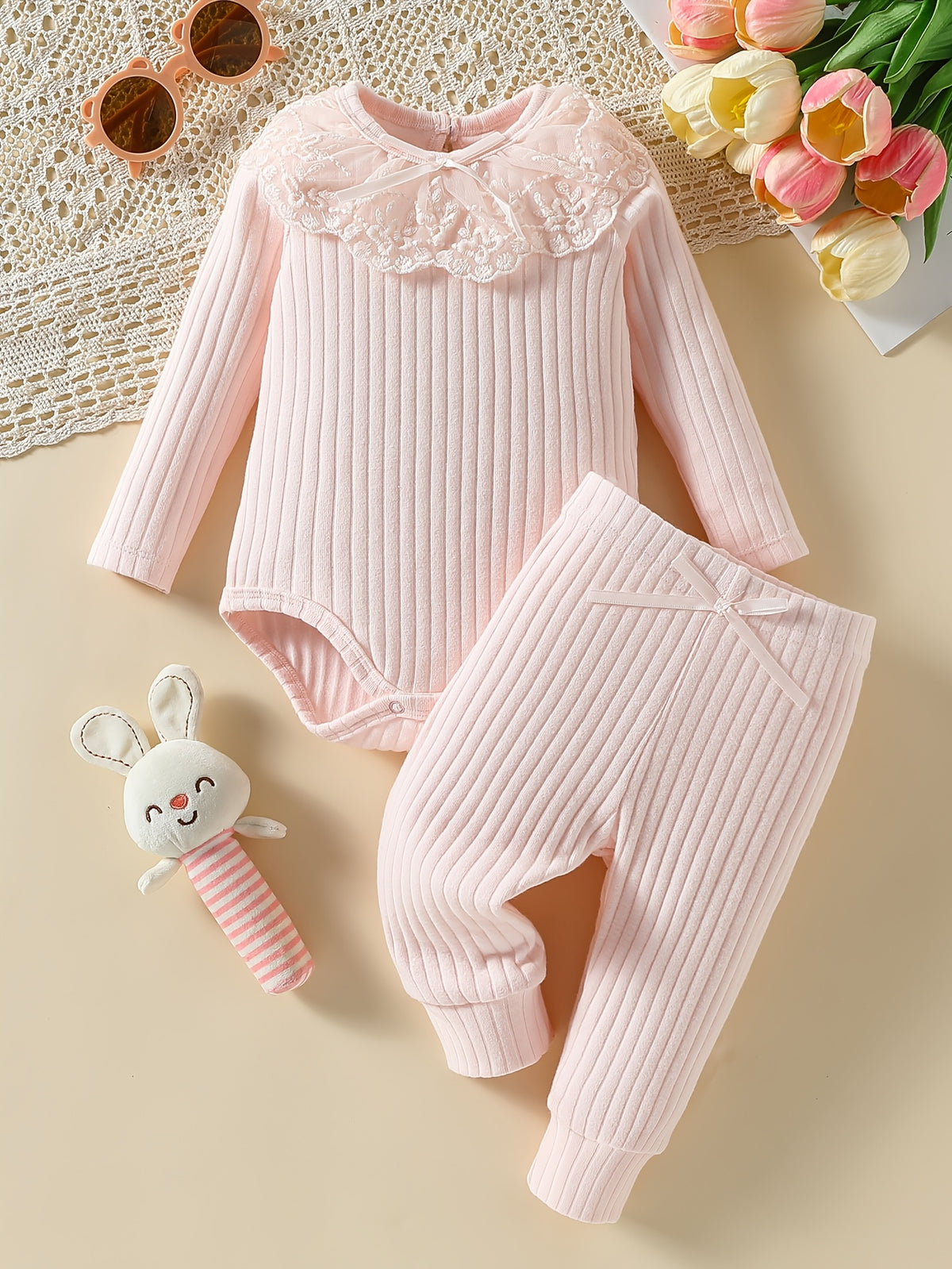 Ensembles manches longues bébé fille — Monptitlou Image