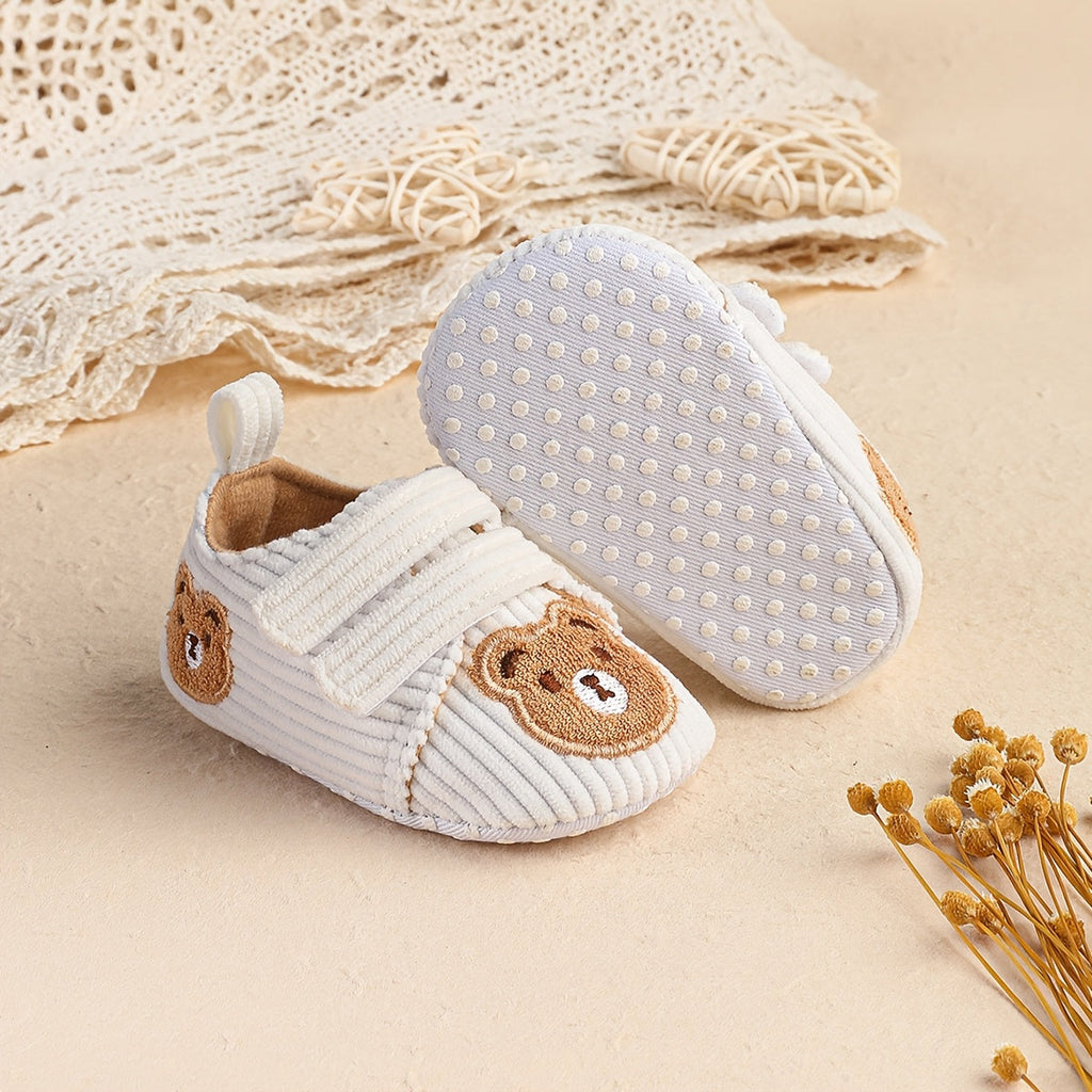 Baskets Mignonnes Unies à Fond Plat et Motif Dessin Animé pour Bébé — Monptitlou