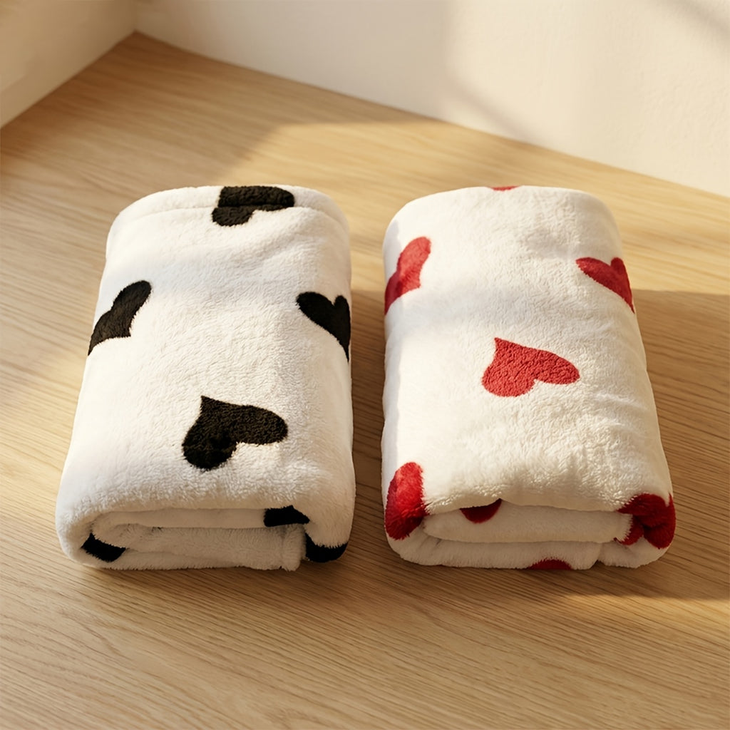 1 couverture pour bébé à motif de cœur — Monptitlou