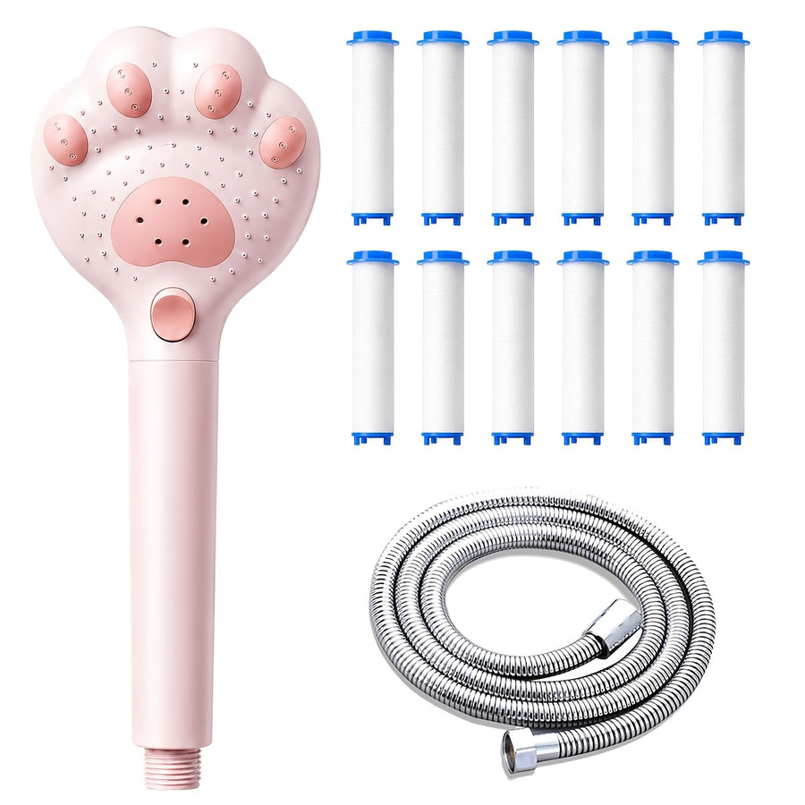 Ensemble de pommeau de douche à main en forme de patte de chat — Monptitlou