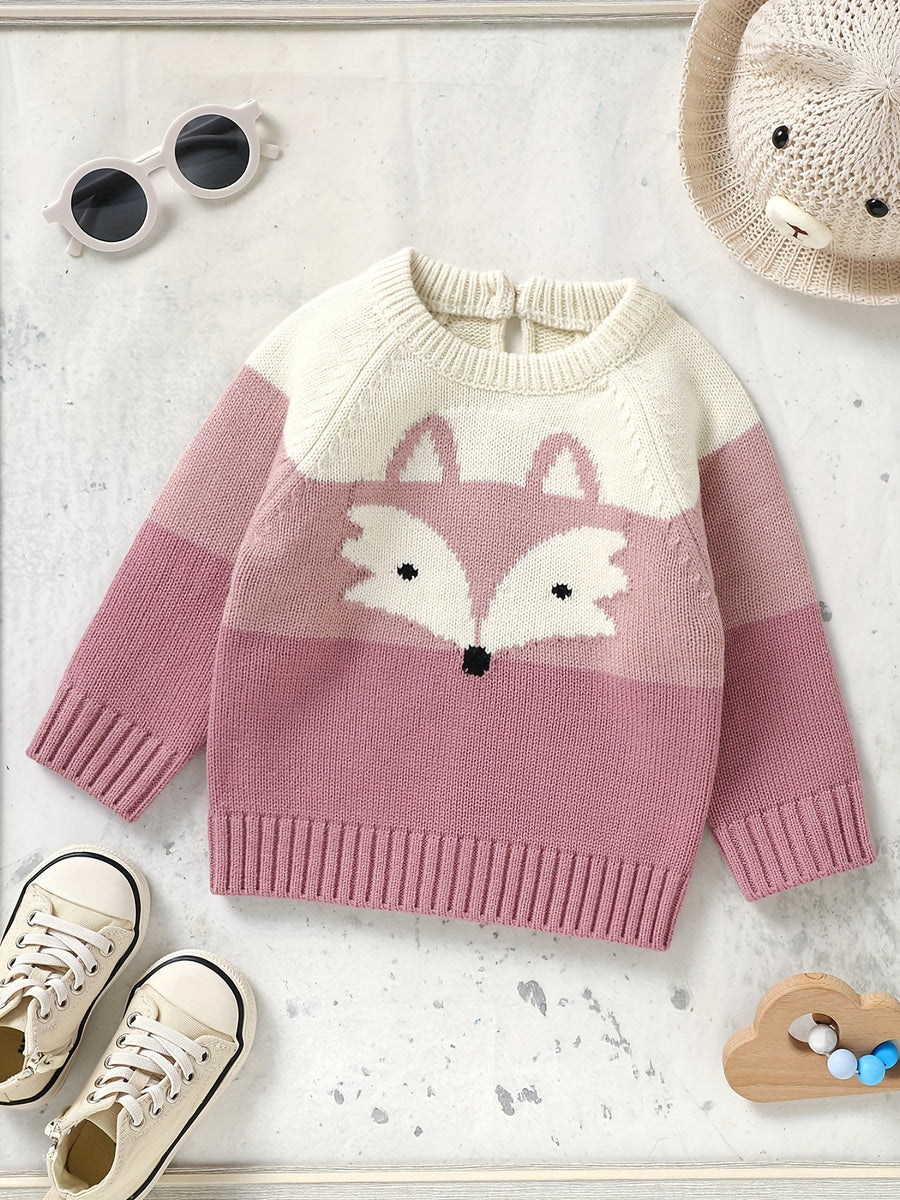 Pull en maille DovFanny & Renard de dessin animé — Monptitlou