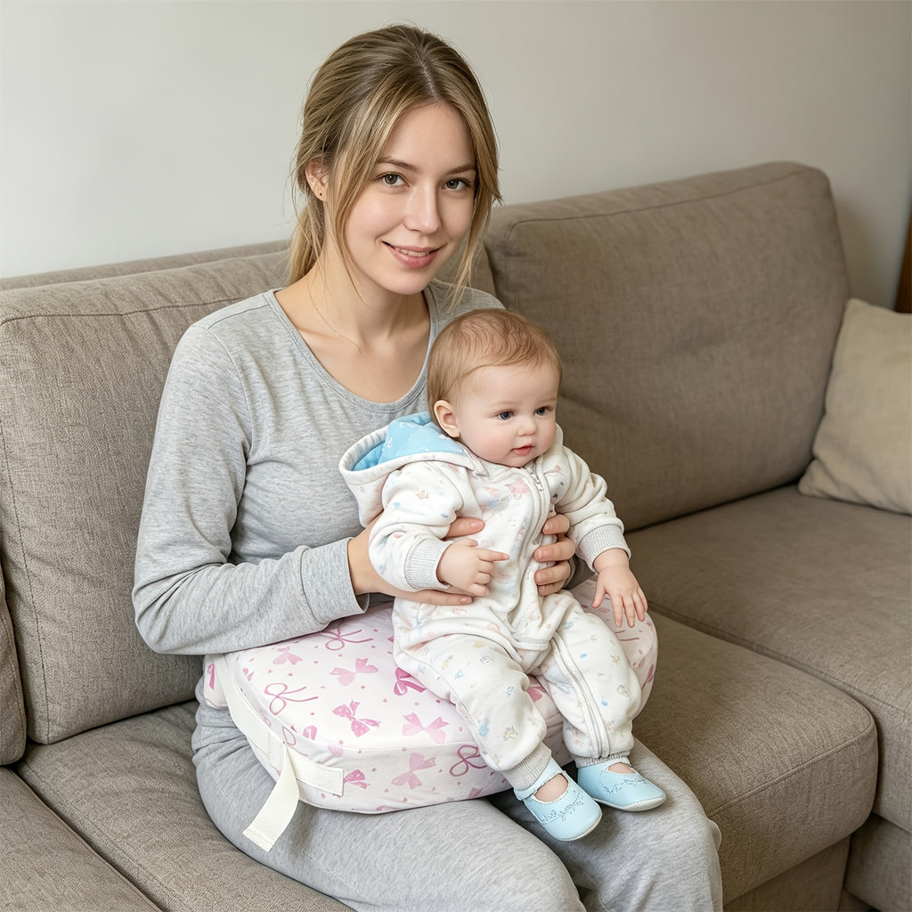 Coussin d'allaitement adapté à l'allaitement au biberon et à la tétée — Monptitlou