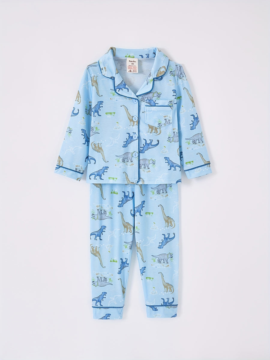 Ensemble de pyjama dinosaure pour garçon, 2 ensembles/4 pièces — Monptitlou
