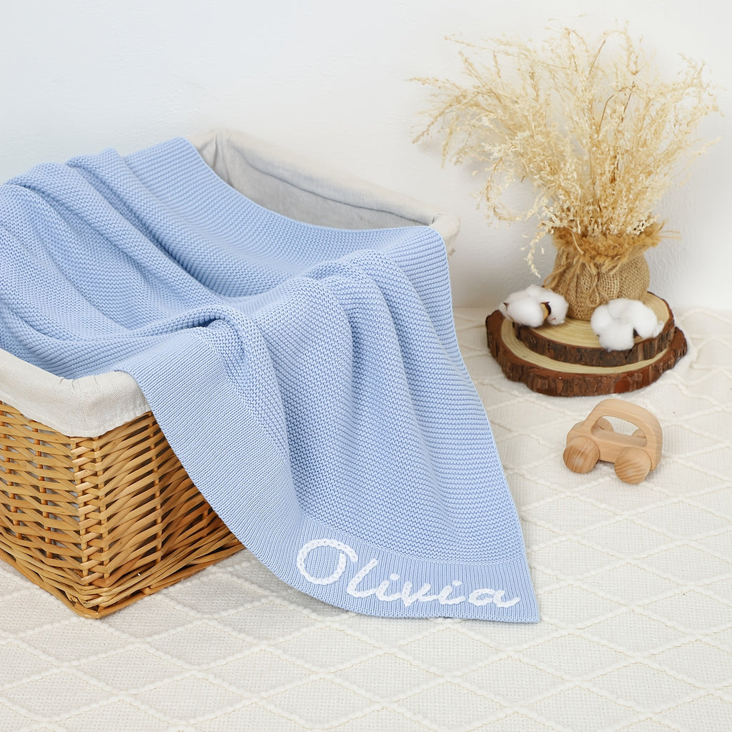 Couverture personnalisée pour bébé avec prénom, cadeau d'anniversaire — Monptitlou