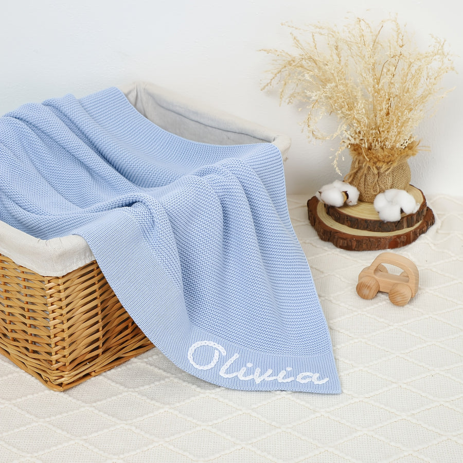 Couverture personnalisée pour bébé avec prénom, cadeau d'anniversaire — Monptitlou
