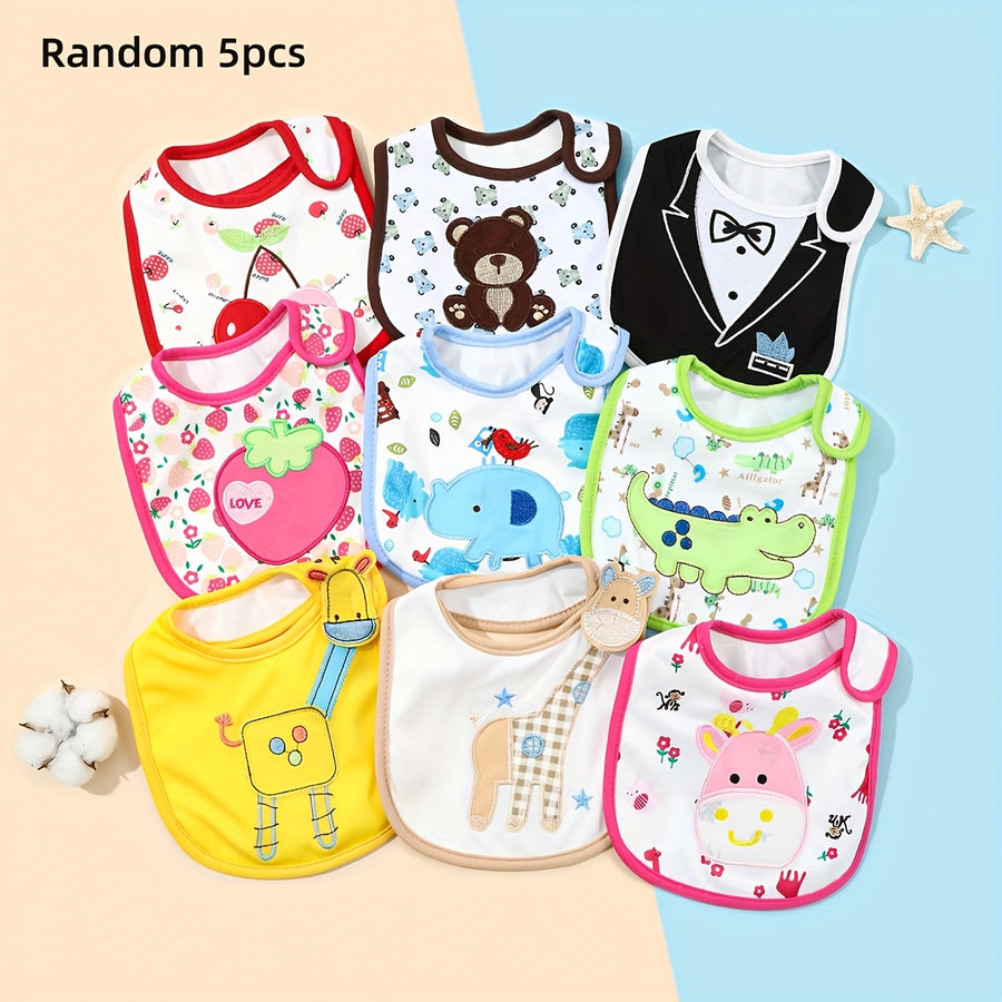 Bavoir pour bébé à motif aléatoire 3pcs 5pcs — Monptitlou