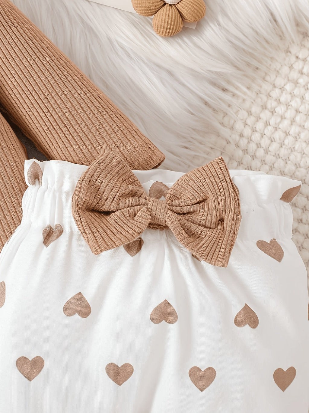 Combinaison de cheville en flanelle pelucheuse pour nouveau-né fille — Monptitlou