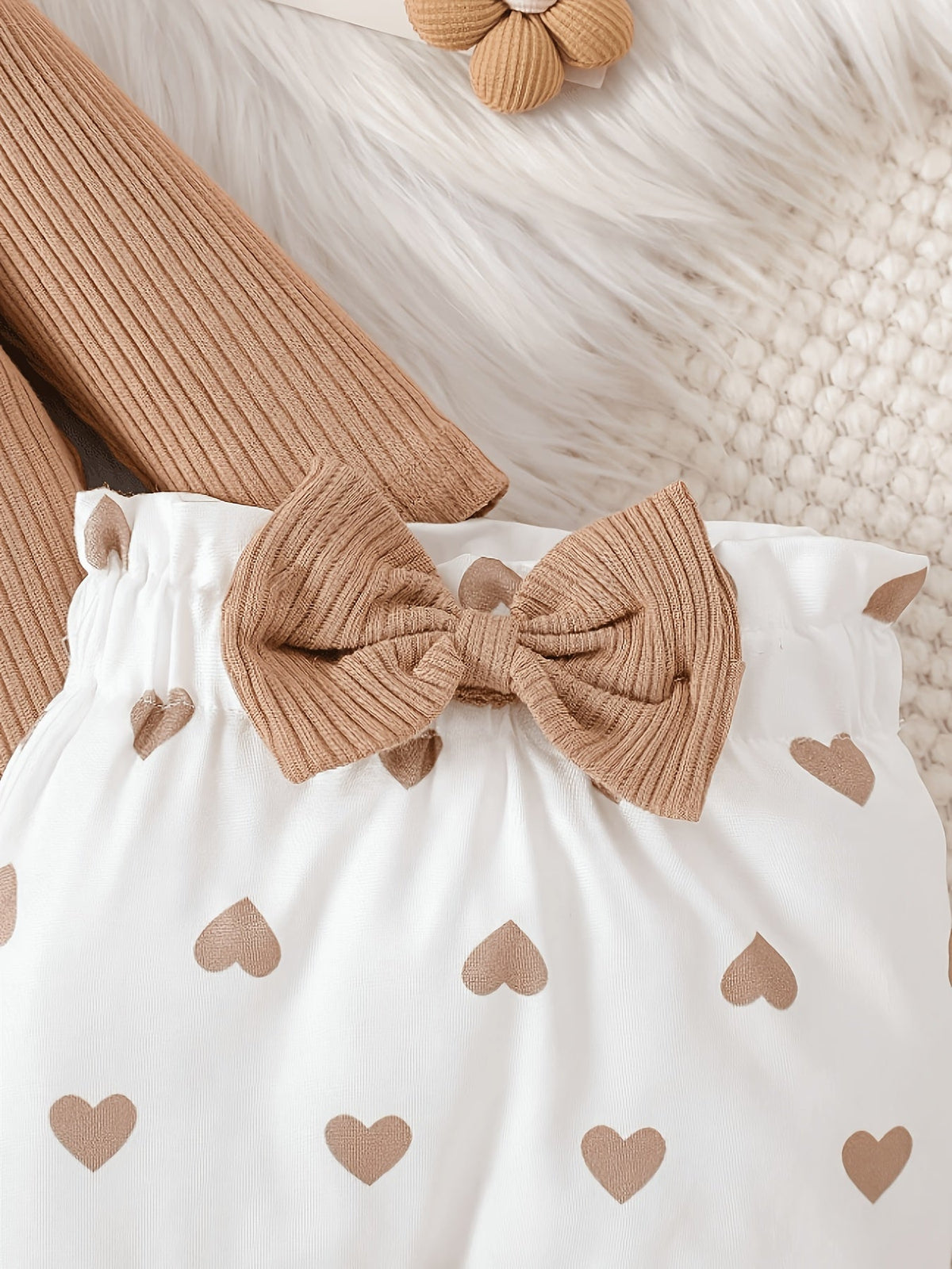 Combinaison de cheville en flanelle pelucheuse pour nouveau-né fille — Monptitlou Image