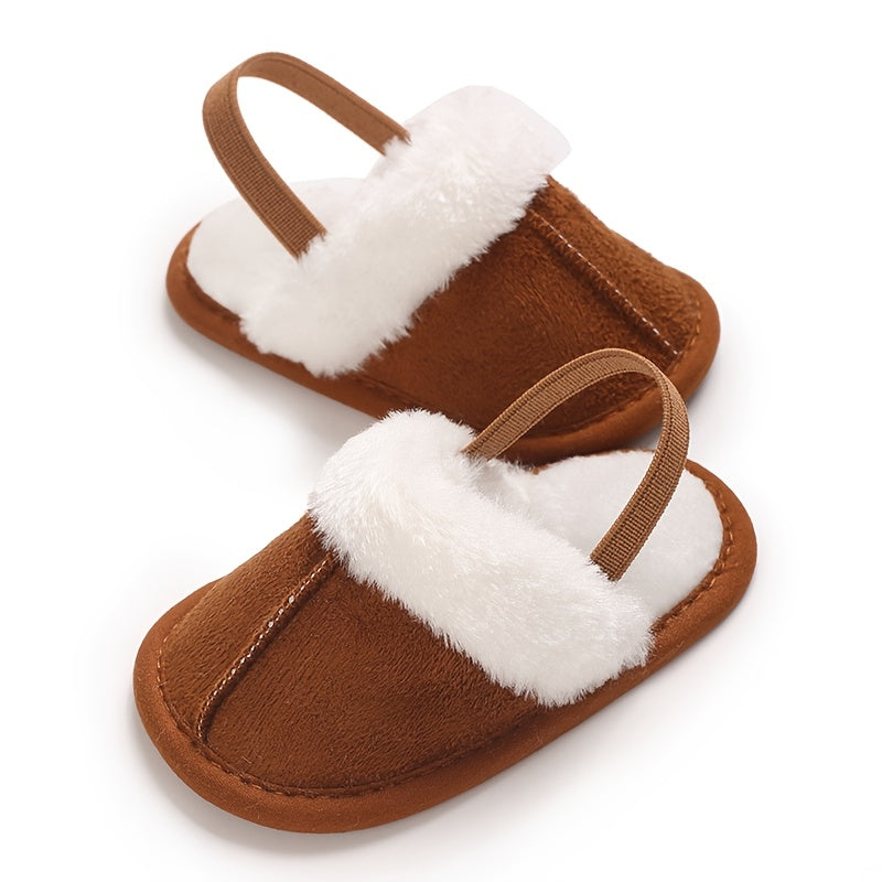 Chaussons Douillets en Peluche pour Bébé Fille - Semelle Souple et Antidérapante pour le Confort Intérieur | Mignons et 
