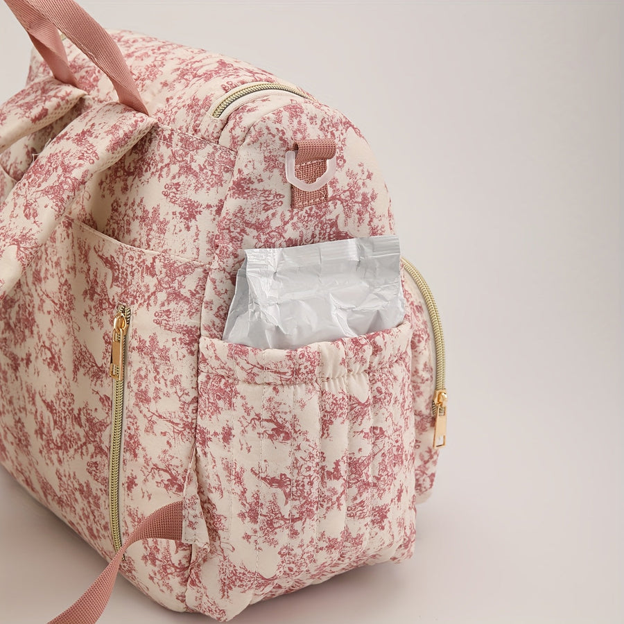 Sac à couches convertible vintage avec motif de dessin — Monptitlou