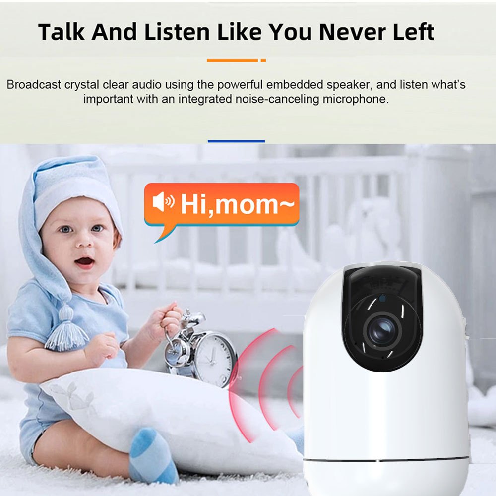 Babyphone 1080P TUYA avec caméra PTZ, batterie rechargeable 5000Mah — Monptitlou