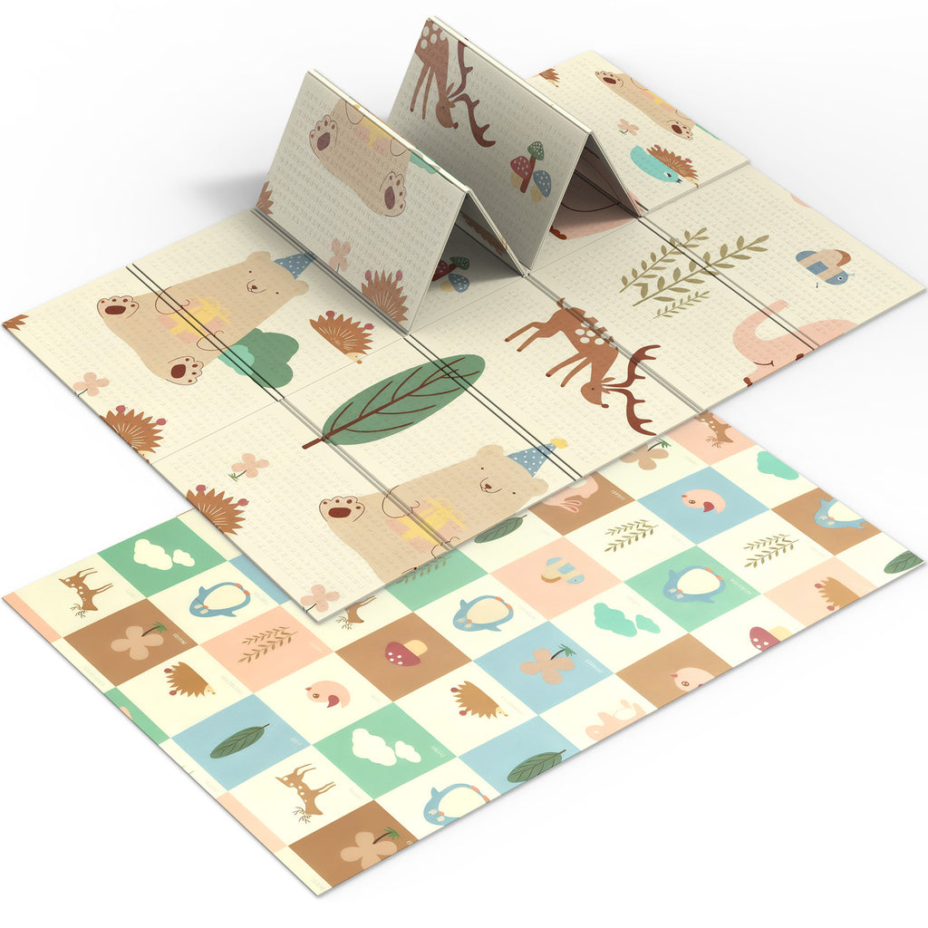 Tapis de jeu pour bébé - Tapis de jeu pliable pour bébé — Monptitlou