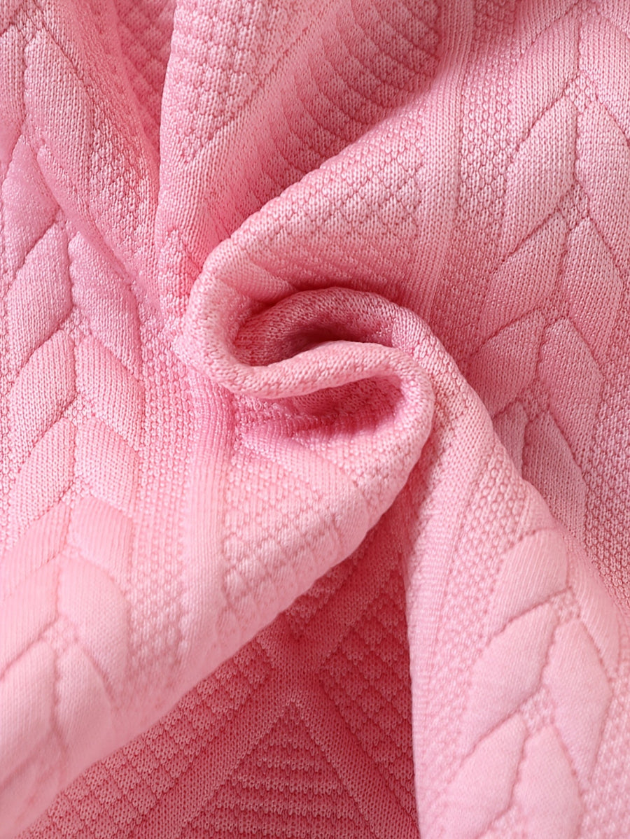 Combinaison bébé à fermeture éclair, tissu jacquard à motif fleurs 3D — Monptitlou