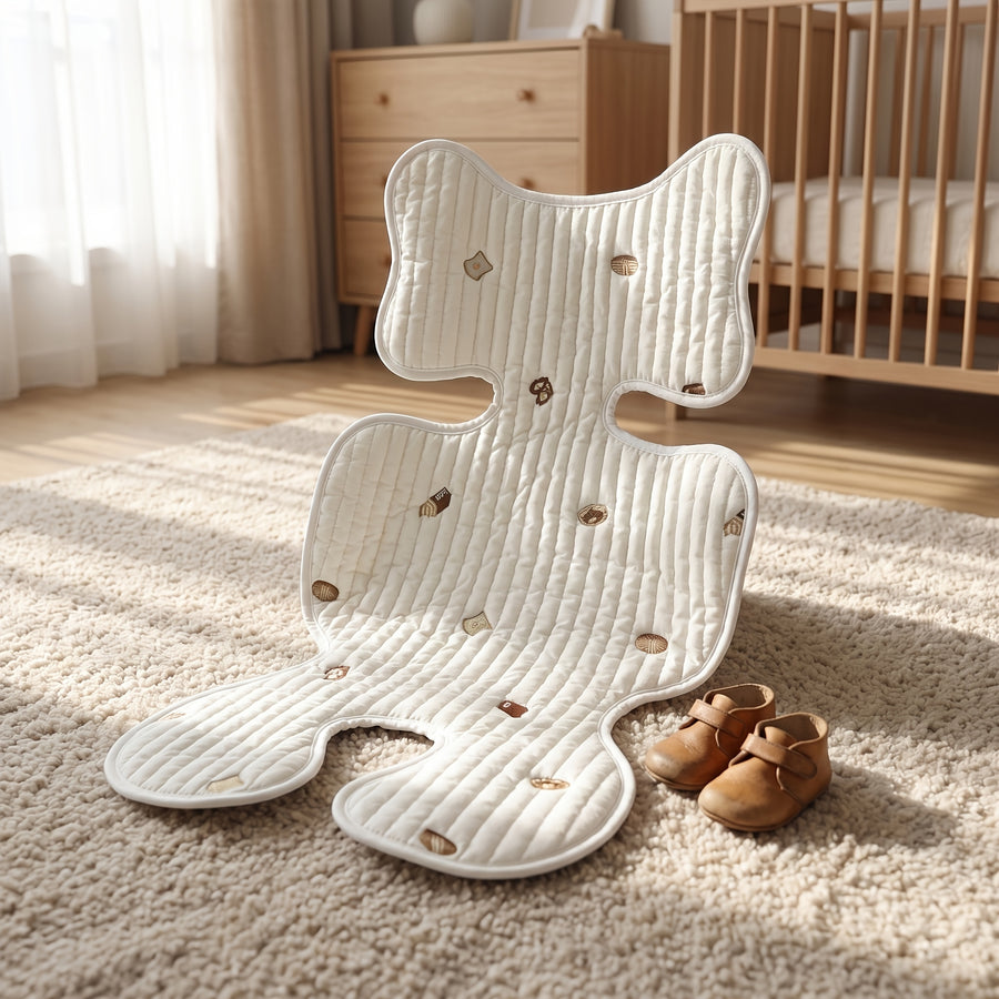 Coussin de poussette bébé, doublure matelassée douce avec motifs de — Monptitlou