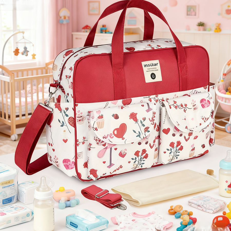 Sac fourre-tout d'épaule multifonctionnel à motif floral pour futures — Monptitlou