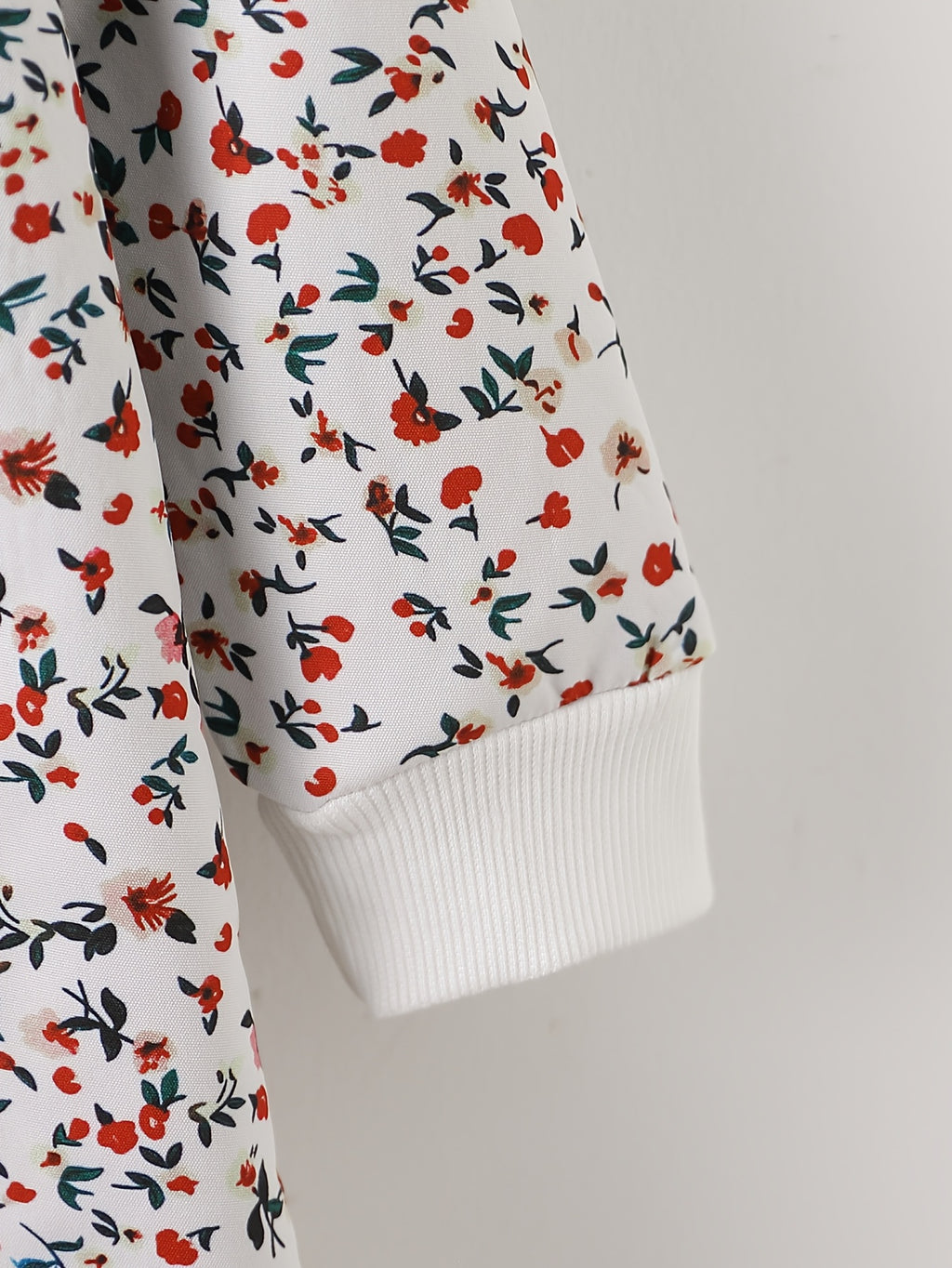 Veste à capuche pour fille début d'automne à imprimé floral — Monptitlou