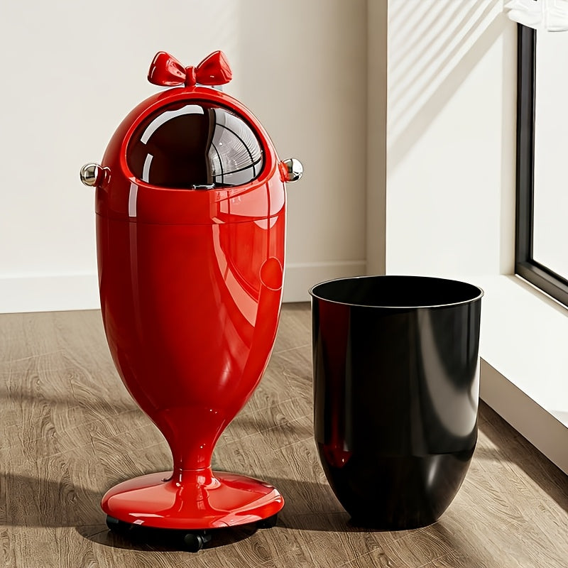 Poubelle créative en forme de verre à vin avec couvercle — Monptitlou