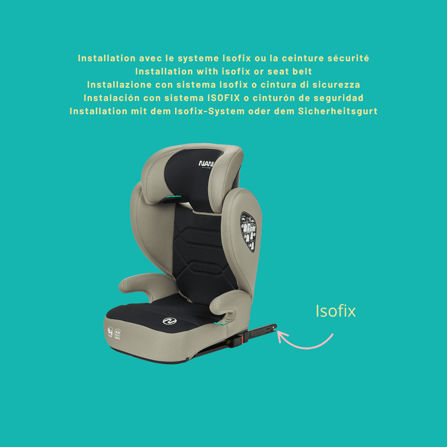 Siège auto enfant Isofix 2 EN 1 I-size 100-150 cm-Groupe 2/3- environ — Monptitlou