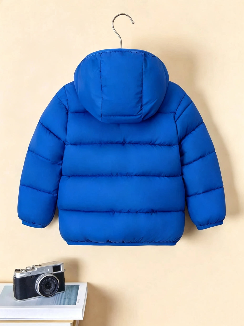 Veste d'hiver à capuche pour garçons, veste chaude légère en polaire