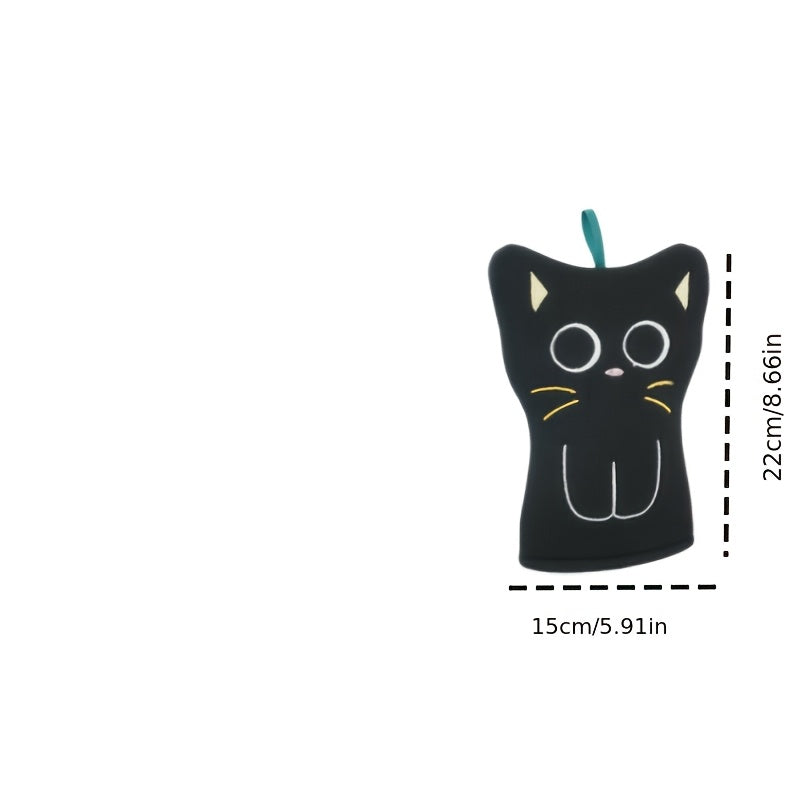 Gant et serviette gommantes de bain Petit Chat Noir — Monptitlou