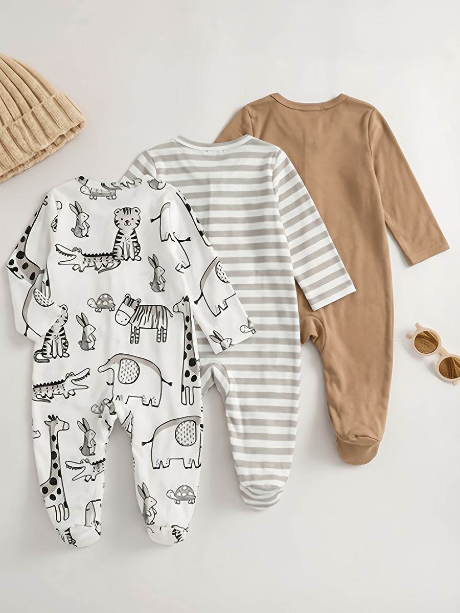 Ensemble de pyjama à pieds manches longues pour bébé nouveau-né — Monptitlou