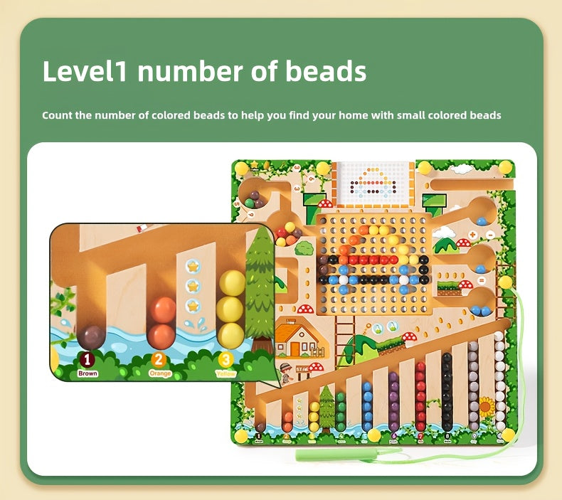 Jeu de labyrinthe magnétique amusant : tri des couleurs — Monptitlou Image