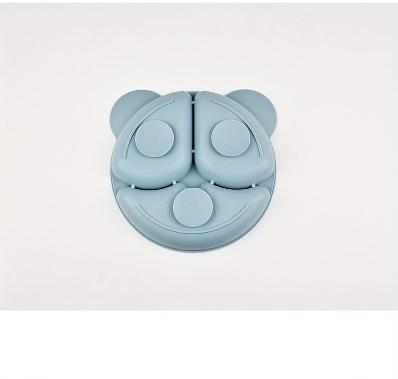 Couverts pour bébé en silicone, couleurs assorties, design cartoon — Monptitlou
