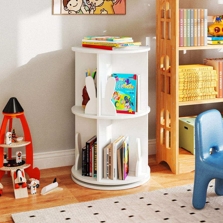 Bibliothèque Rotative pour Enfants, 2 Niveaux sur Pied — Monptitlou