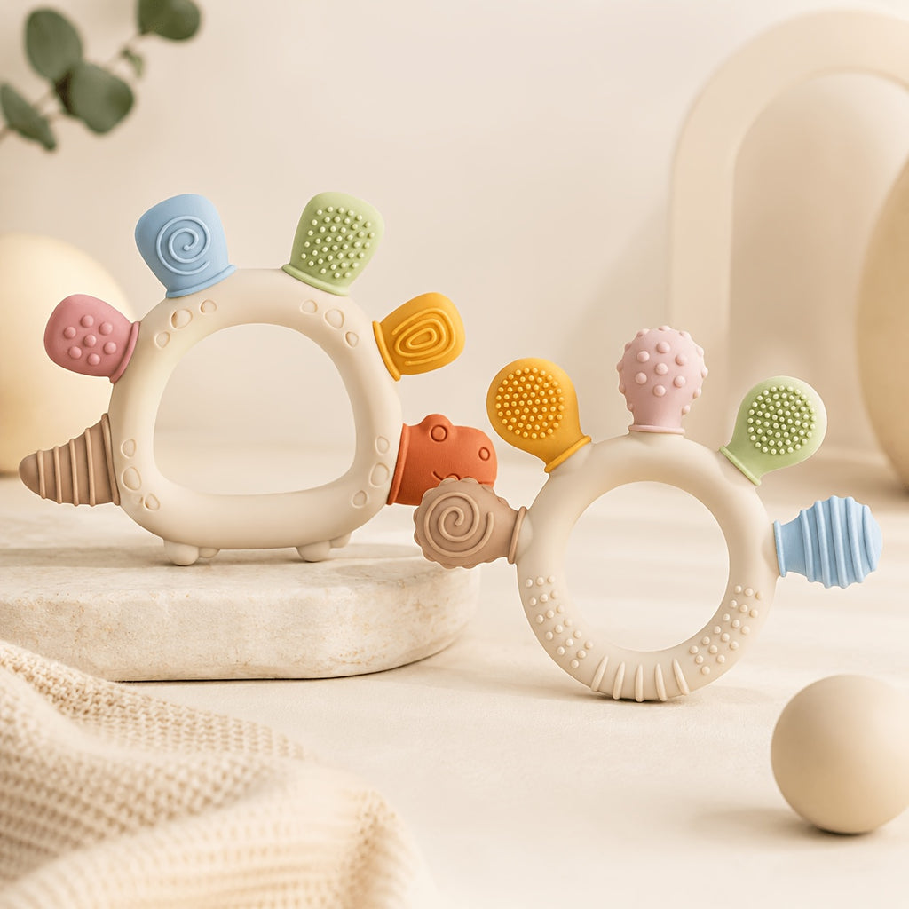 Anneaux de dentition pour bébé en silicone mignons — Monptitlou