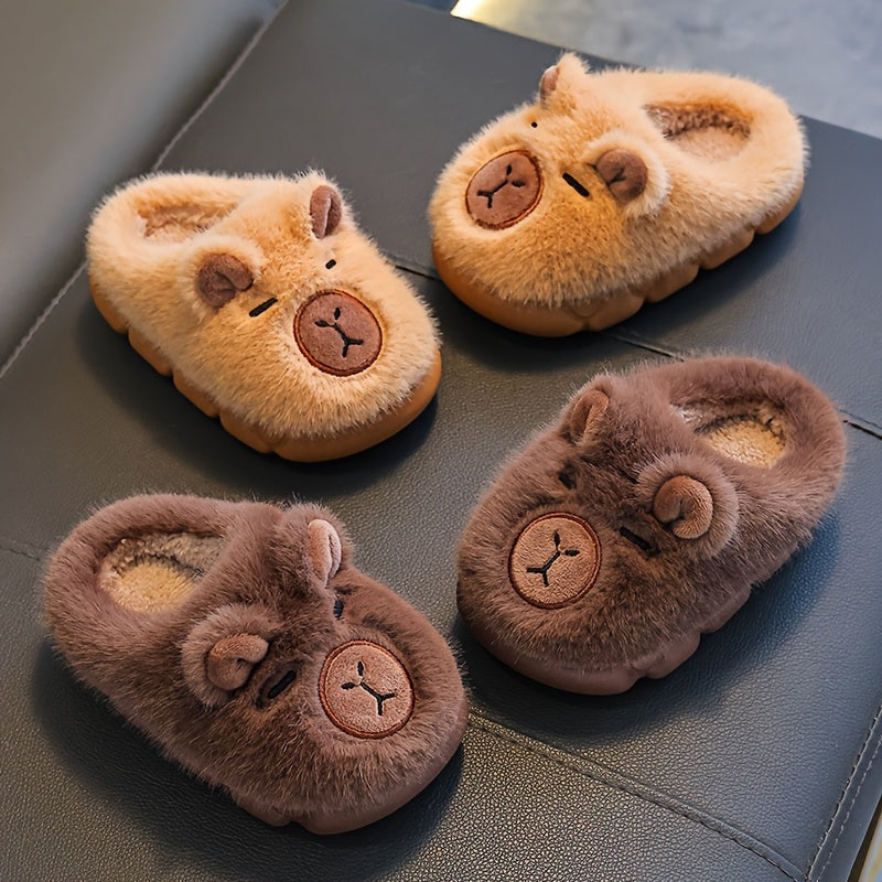 Chaussures d'hiver en peluche Capybara pour garçons et filles, bébés — Monptitlou