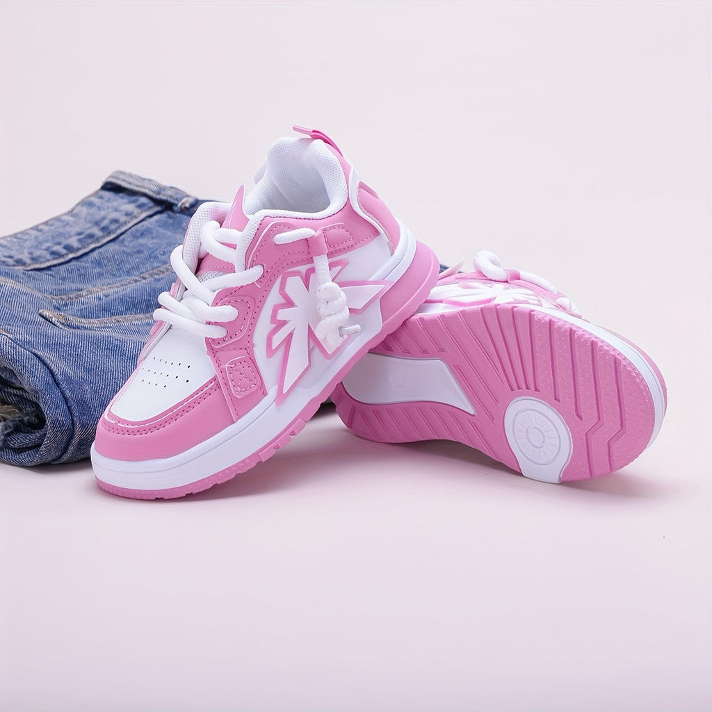 Chaussures de sport décontractées rose pour bébés filles, tendance et à la mode, nouveau style, chic pour le quotidien, 