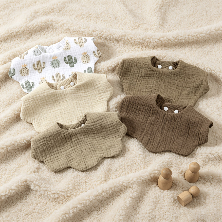 Bavoirs en pur coton pour enfants, garçons et filles — Monptitlou