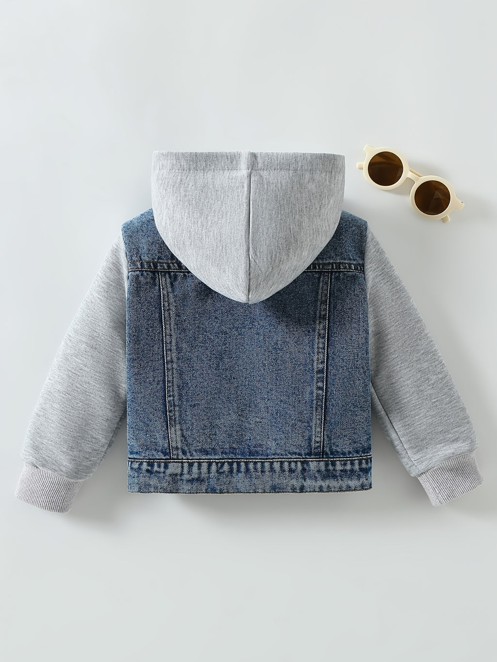 Veste à capuche pour bébé, sweat-shirt bleu clair délavé taille — Monptitlou