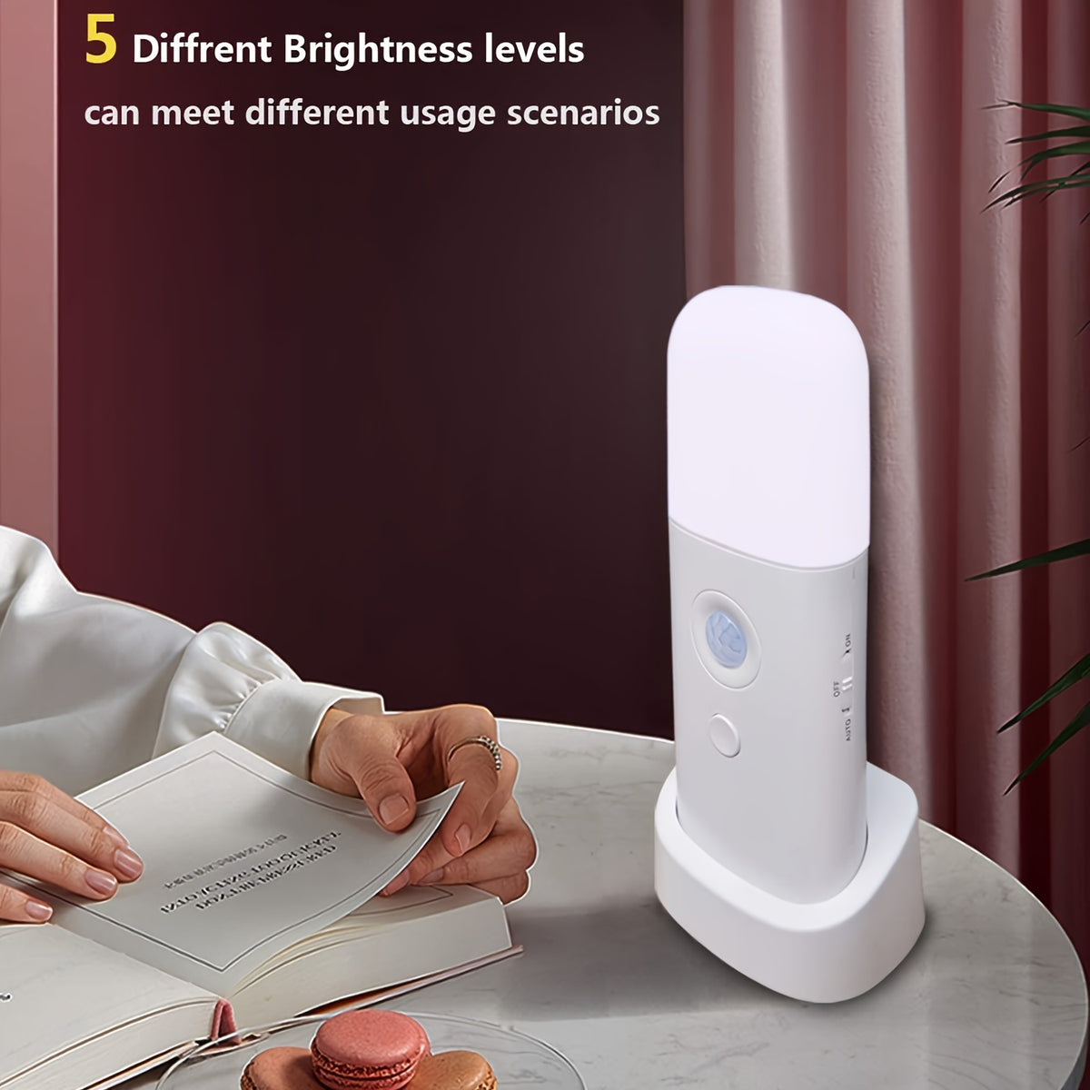 Veilleuse LED à Détecteur de Mouvement Humain, USB Rechargeable — Monptitlou Image