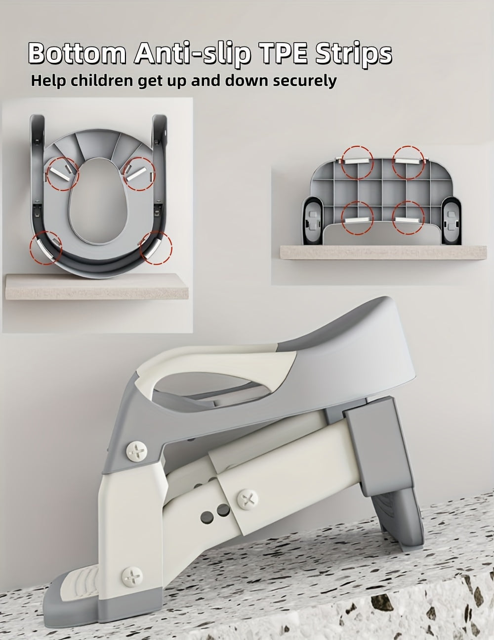 Siège Bébé Portable 3-en-1 à Hauteur Réglable, Antidérapant — Monptitlou Image