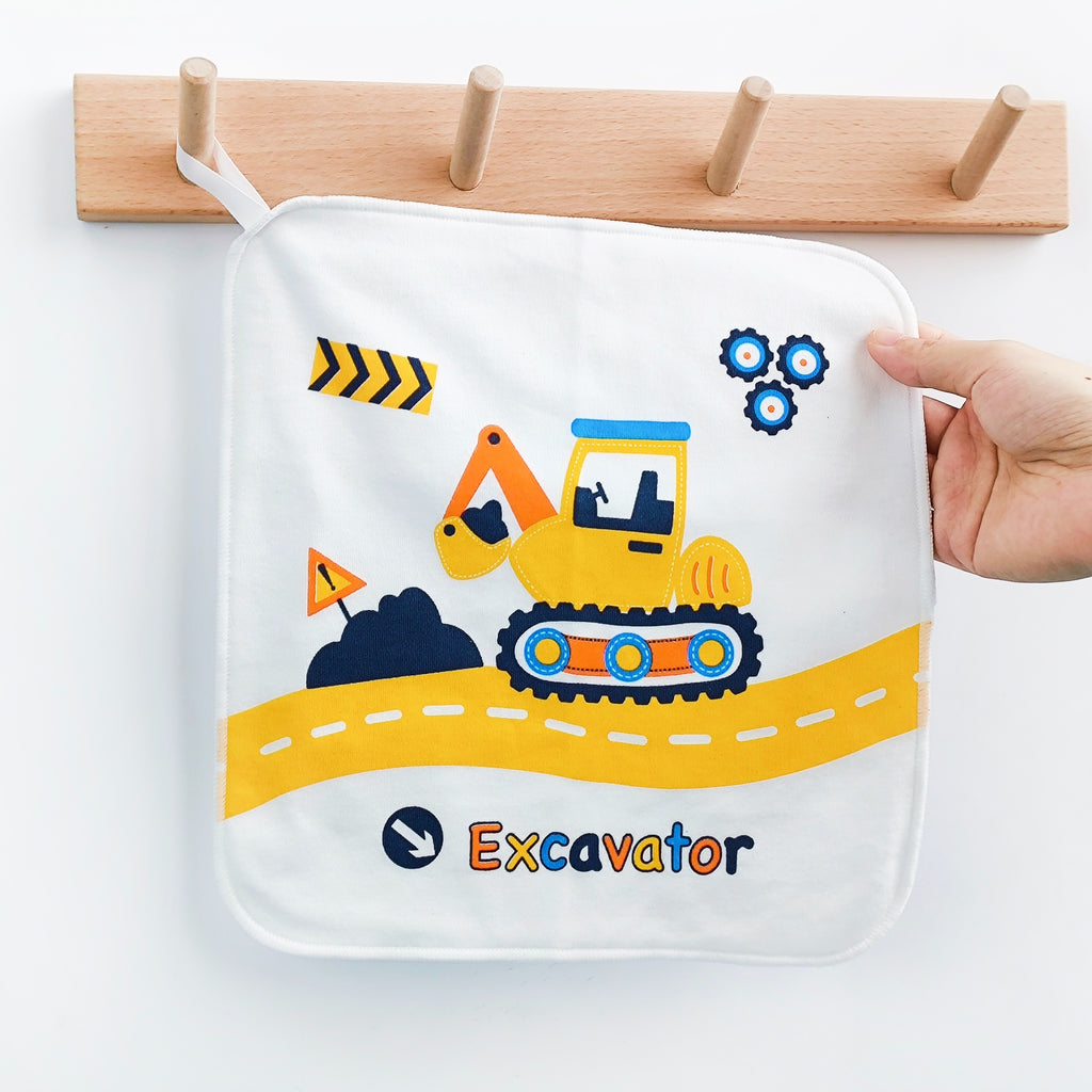 Serviette bébé carrée double épaisseur, serviette à salive — Monptitlou