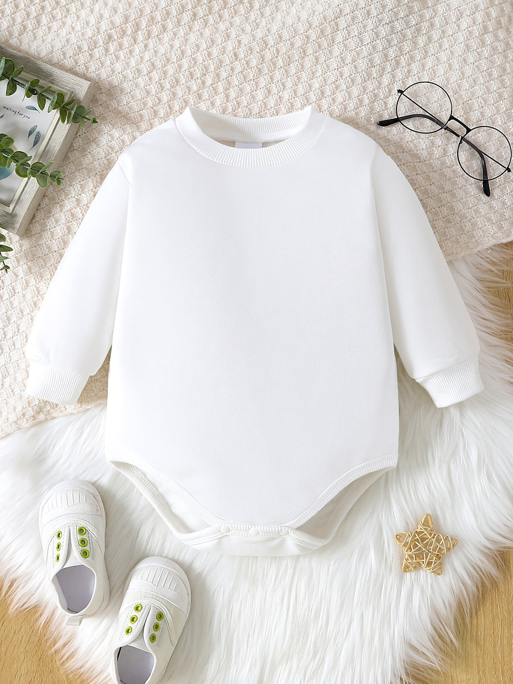 Combinaison Bébé, Grenouillère Bébé Unisexe Nouveau-né, Barboteuse Bébé Col Rond Ample, Tenue Bébé pour l'Extérieur