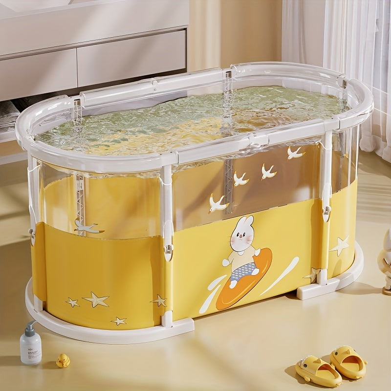 Baignoire pliante transparente avec motifs de dessins animés — Monptitlou Image