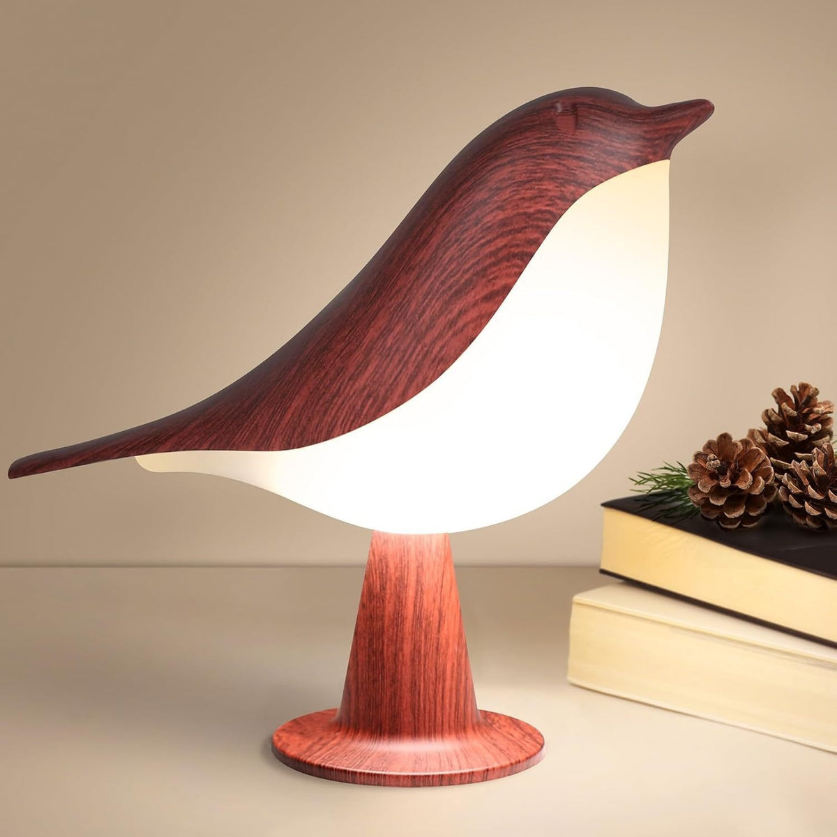 Petite Lampe de Nuit Oiseaux, Lampe de Table Rechargeable à Contrôle — Monptitlou Image