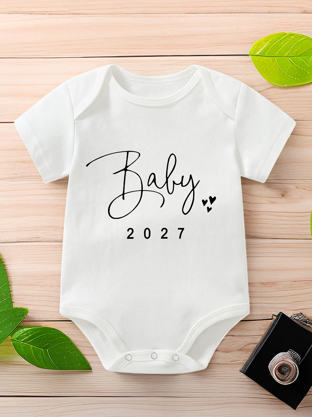 Body Bébé "Baby 2027" avec Impression de Slogan Lettres — Monptitlou