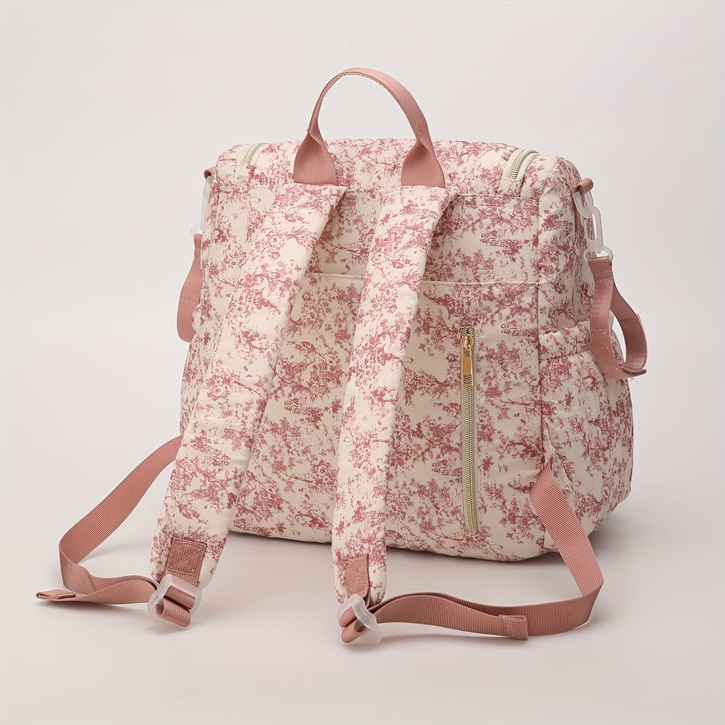 Sac à couches convertible vintage avec motif de dessin — Monptitlou