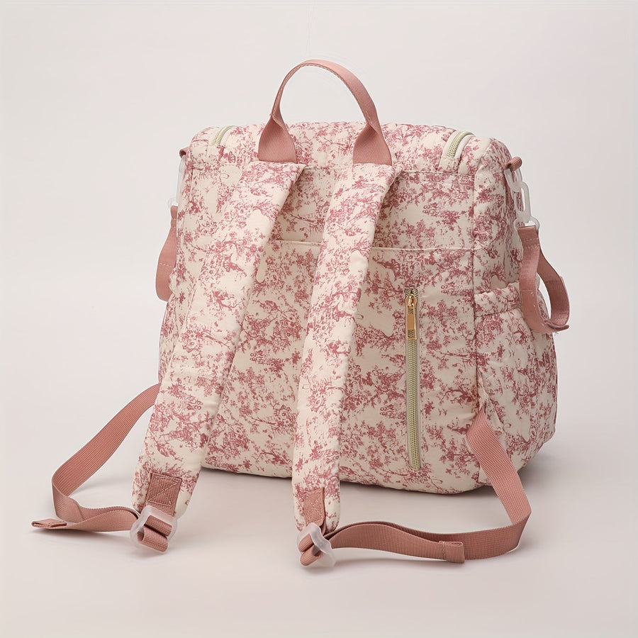 Sac à couches convertible vintage avec motif de dessin — Monptitlou