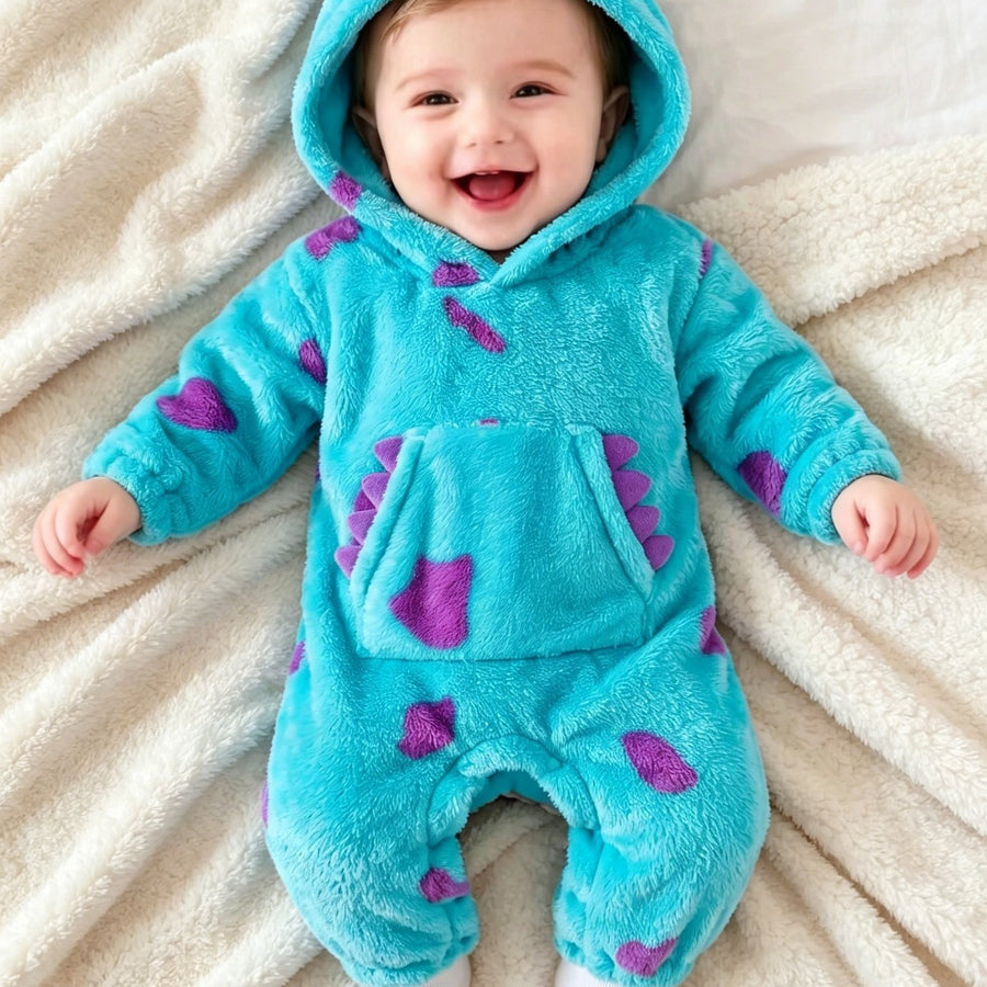 Body Bébé Monstre Bleu Cartoon — Monptitlou
