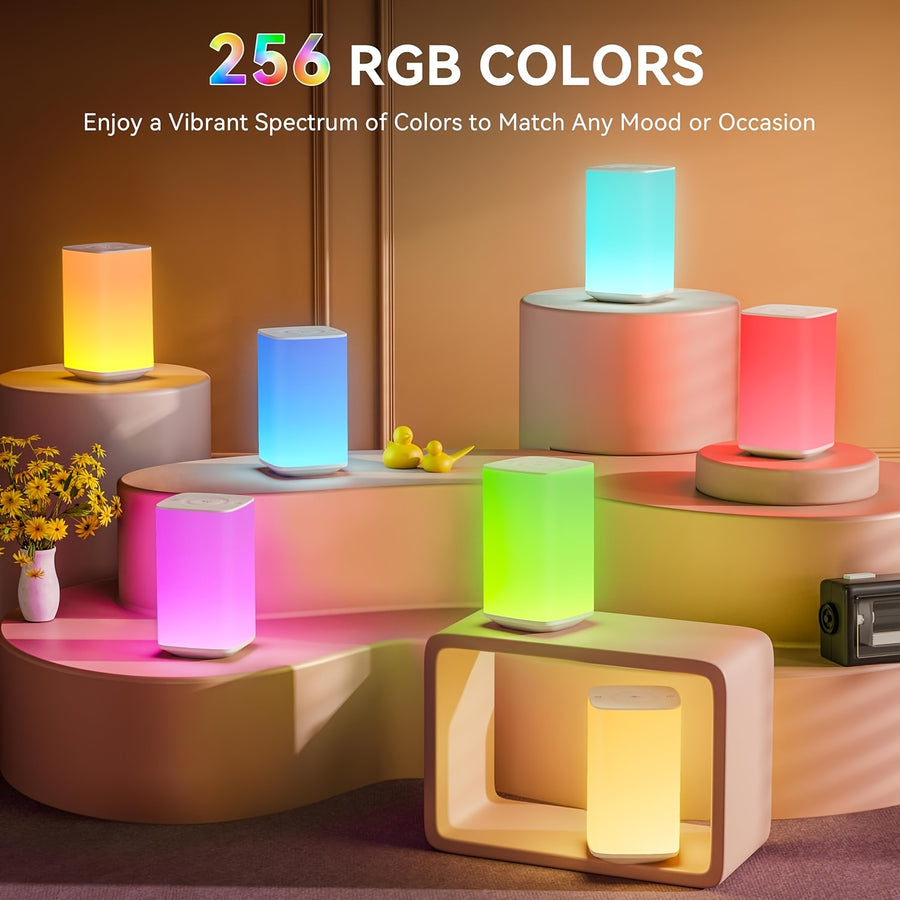Lampe de nuit carrée avec dégradé RGB — Monptitlou