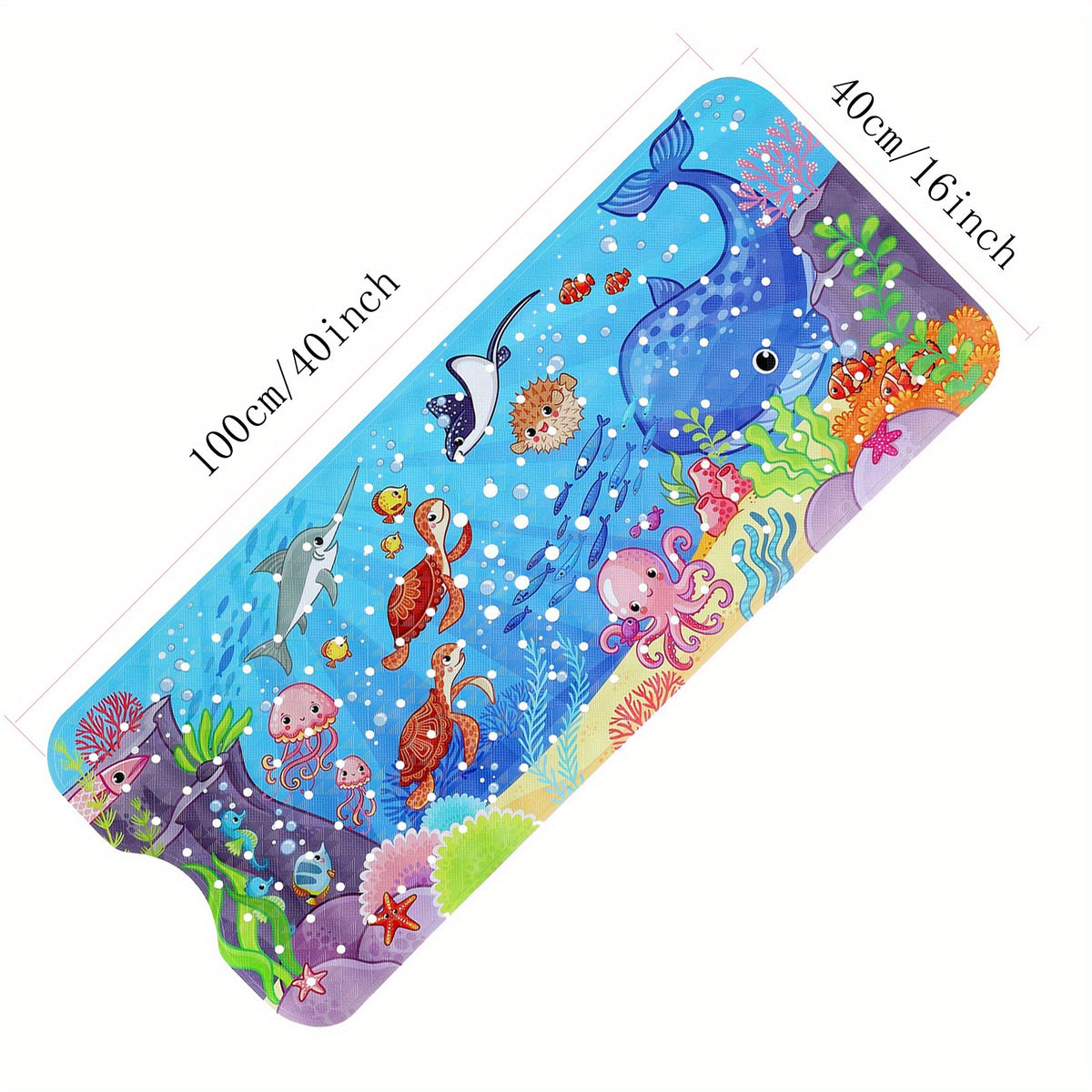 Tapis de bain antidérapant à motif de dessin animé pour la baignoire — Monptitlou Image