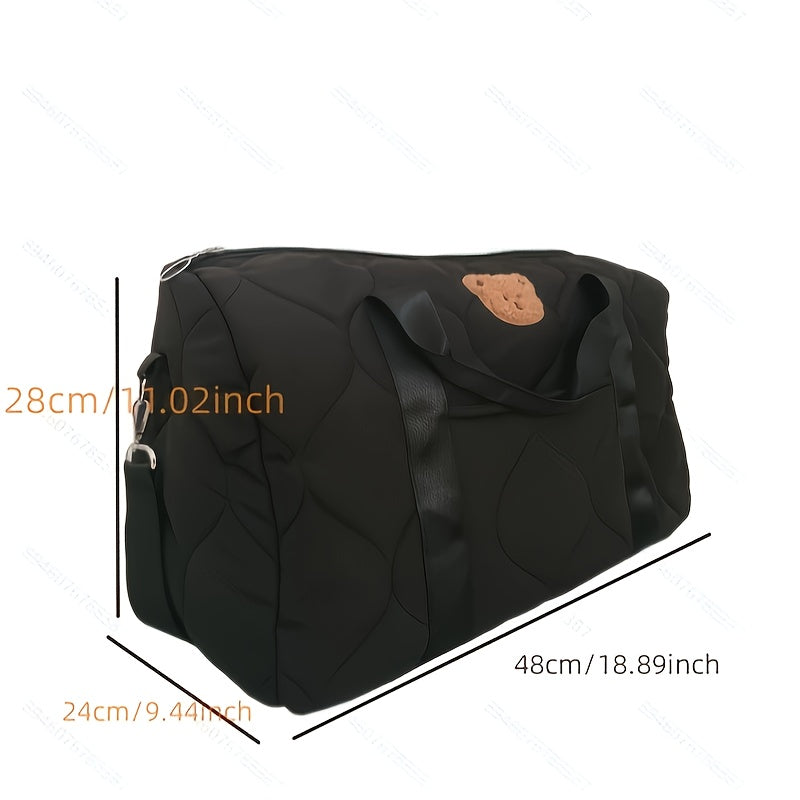 Sac de Maternité Grande Capacité Ours Noir - Parfait pour la Rangement de Couches, Formule & Vêtements, Idéal pour les C