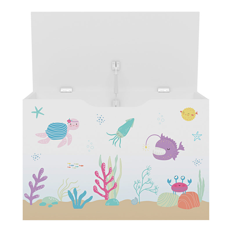 Boîte à Jouets Oleiros avec Couvercle Rabattable, 40 x 60 x 30 cm