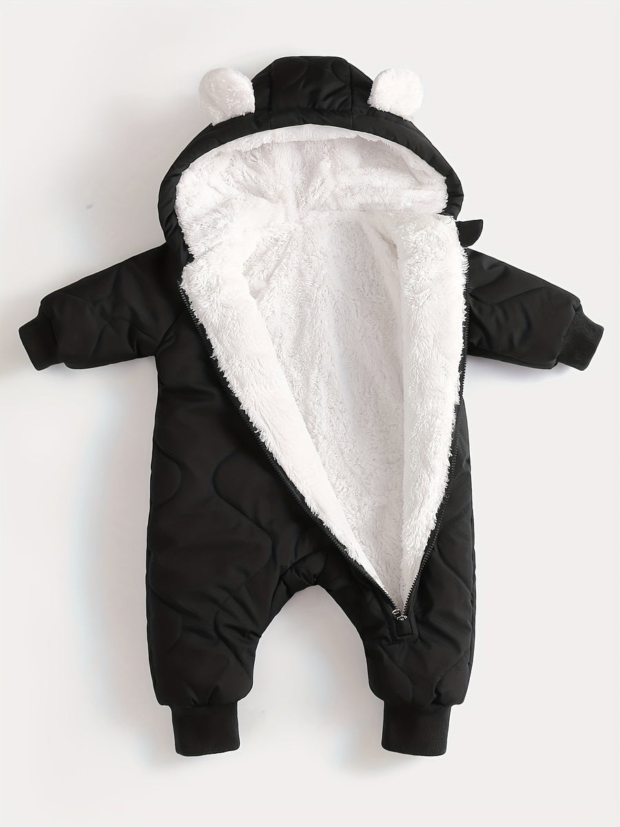 Body épais pour bébé 0 à 1 an, doublure polaire, vêtement d'extérieur automne/hiver, avec fermeture éclair, pour Noël/Ha