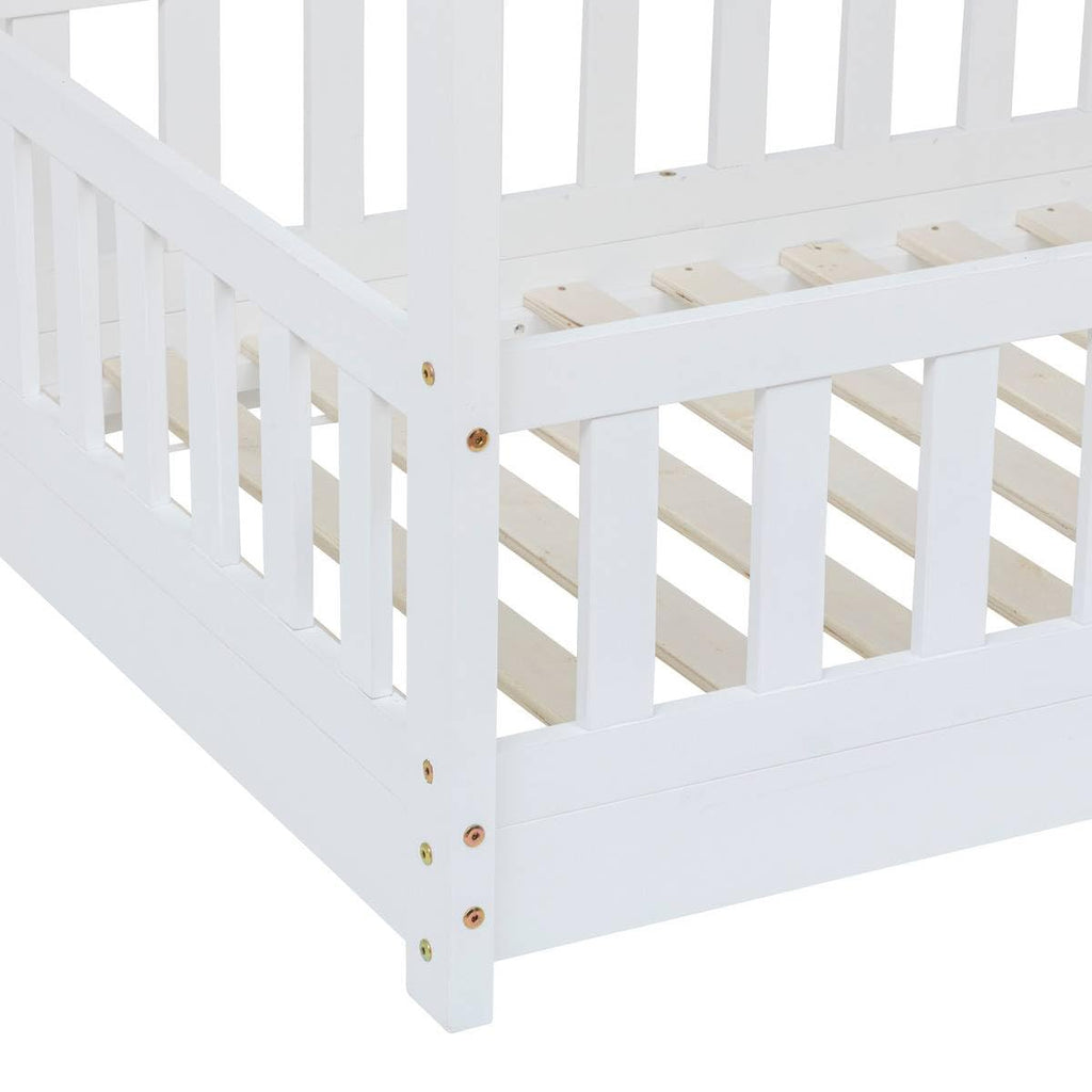 Lit cabane en bois pour enfant, 80 x 160 cm — Monptitlou