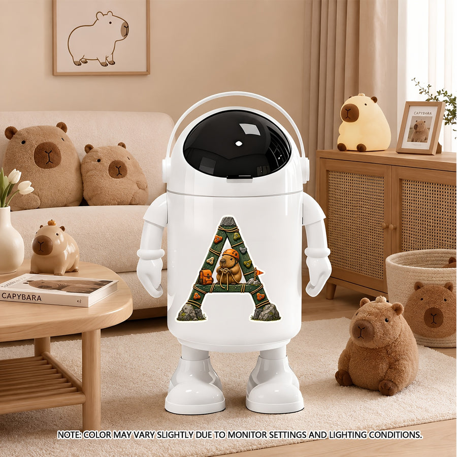 Poubelle à couches astronaute portable avec motif Q-Letter Capybara — Monptitlou